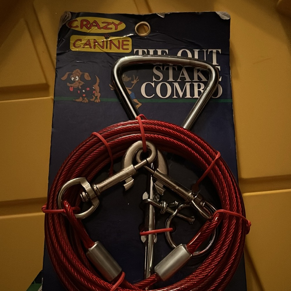 🐕 NWT Outdoor Crazy Canine tie-out stake combo 🐶 - Picture 2 of 7